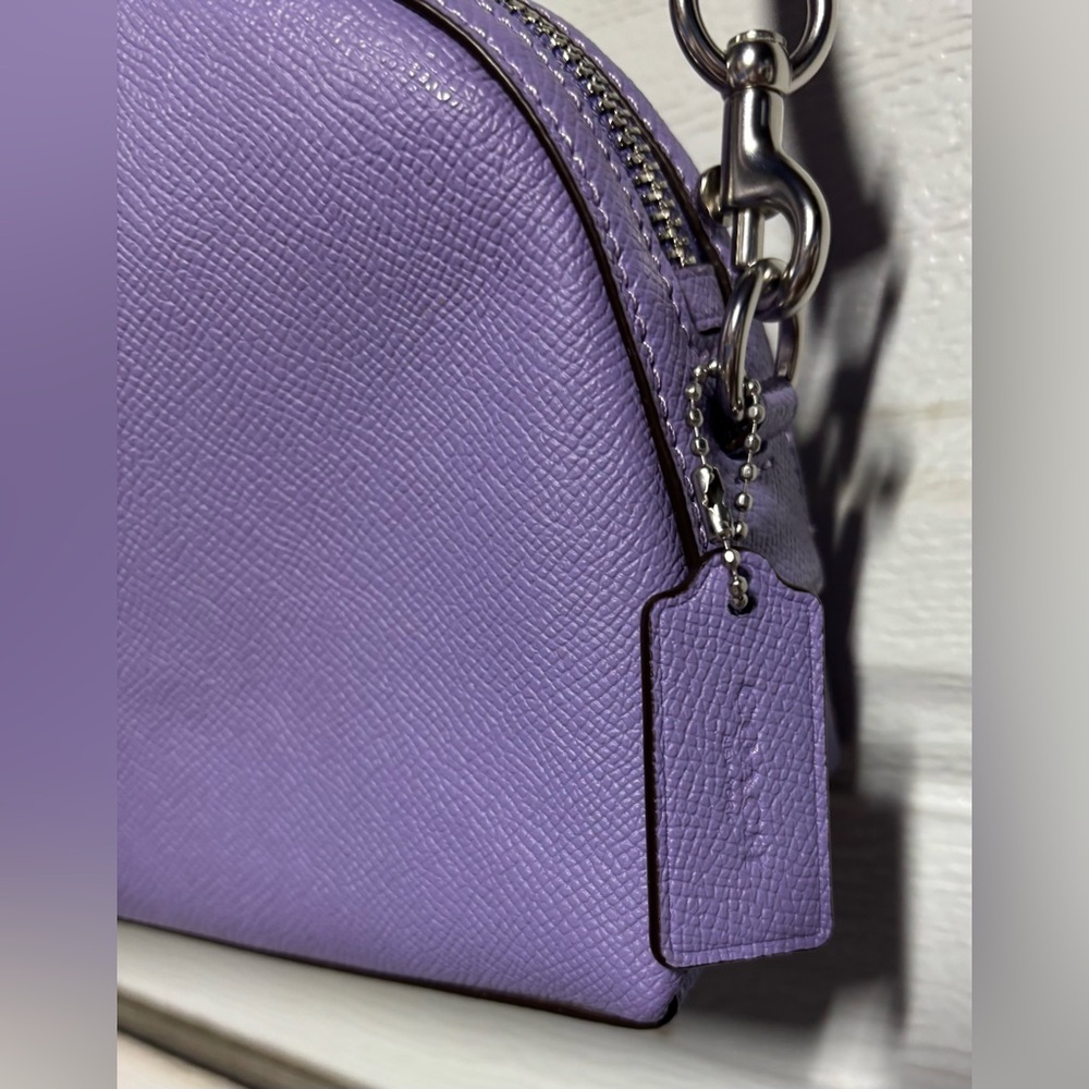 Coach Lavender Pebbled Leather Crossbody Bag - Picture 5 of 10